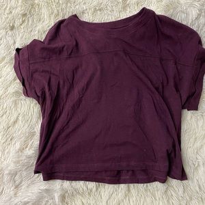 Forever 2- maroon crop top with cuff sleeve
